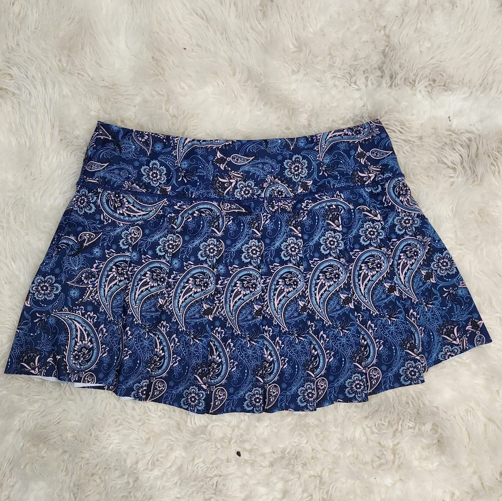 5x$25 Blue Paisley Tennis Pickle Ball Golf Skirt Xl XXL